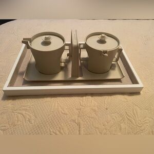 Vintage Tupperware Cream and Sugar Server Set, Complete